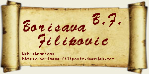 Borisava Filipović vizit kartica